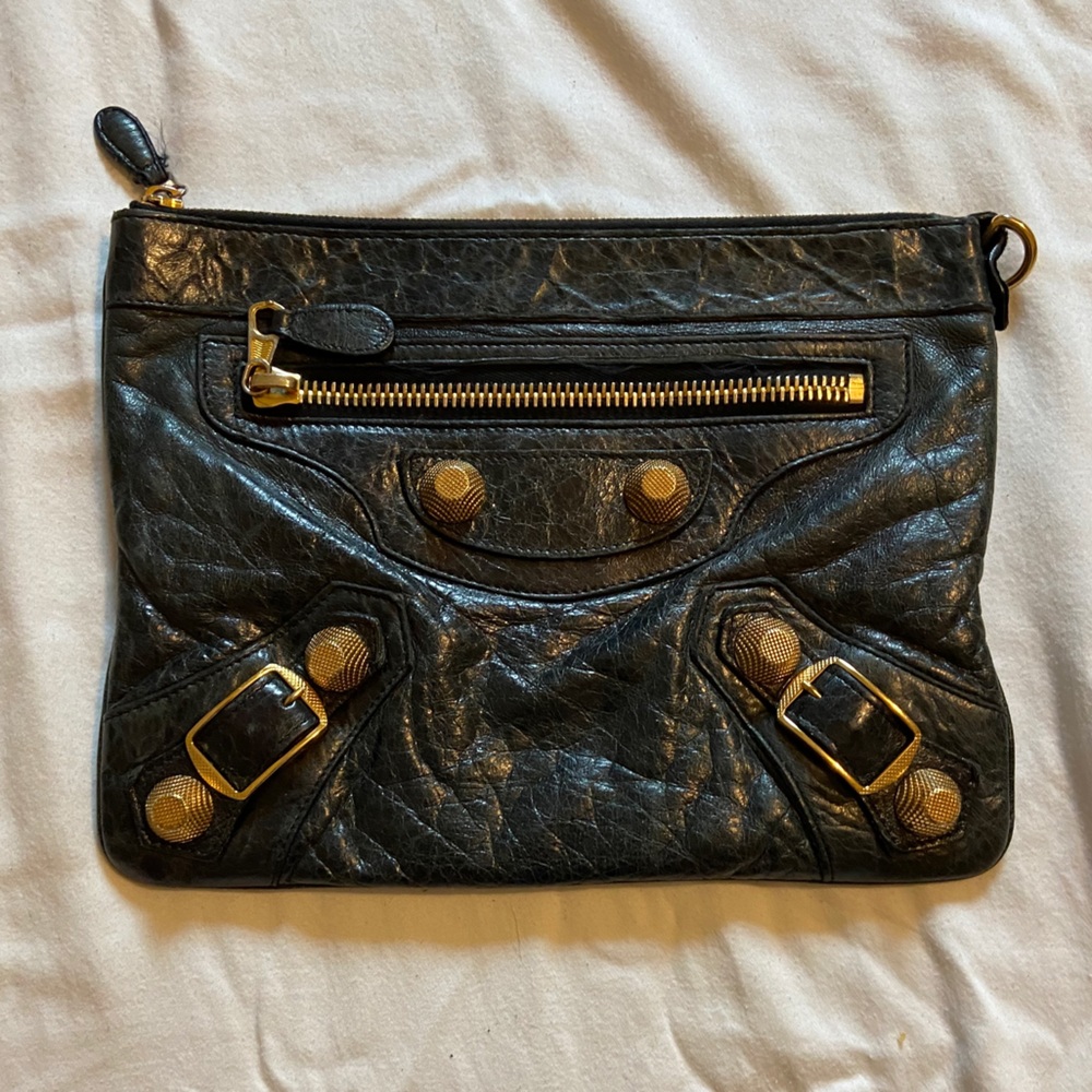 BALENCIAGA Motocross Giant 21 Flat Clutch